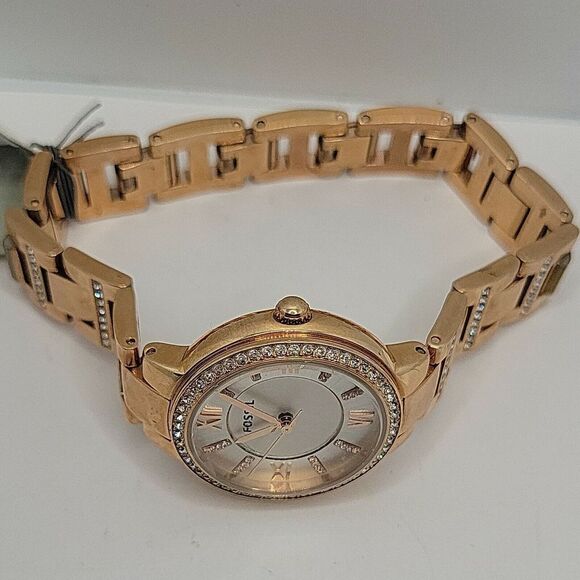 Fossil Virginia ES3284 Women's Rose Gold Stainless Steel Analog Dial Watch AM850 - Picture 8 of 11
